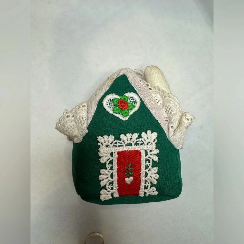 Vintage Hand-made CHRISTMAS Soft Sculpture Ornaments Lot‎ of 3